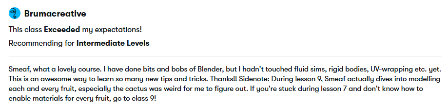 Skillshare review screenshot