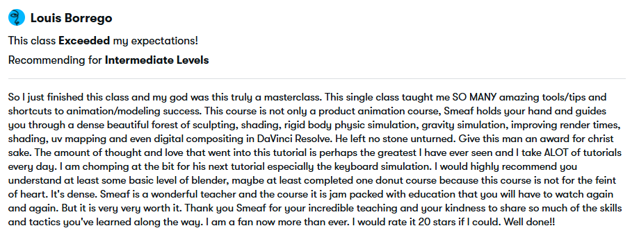 Skillshare review screenshot